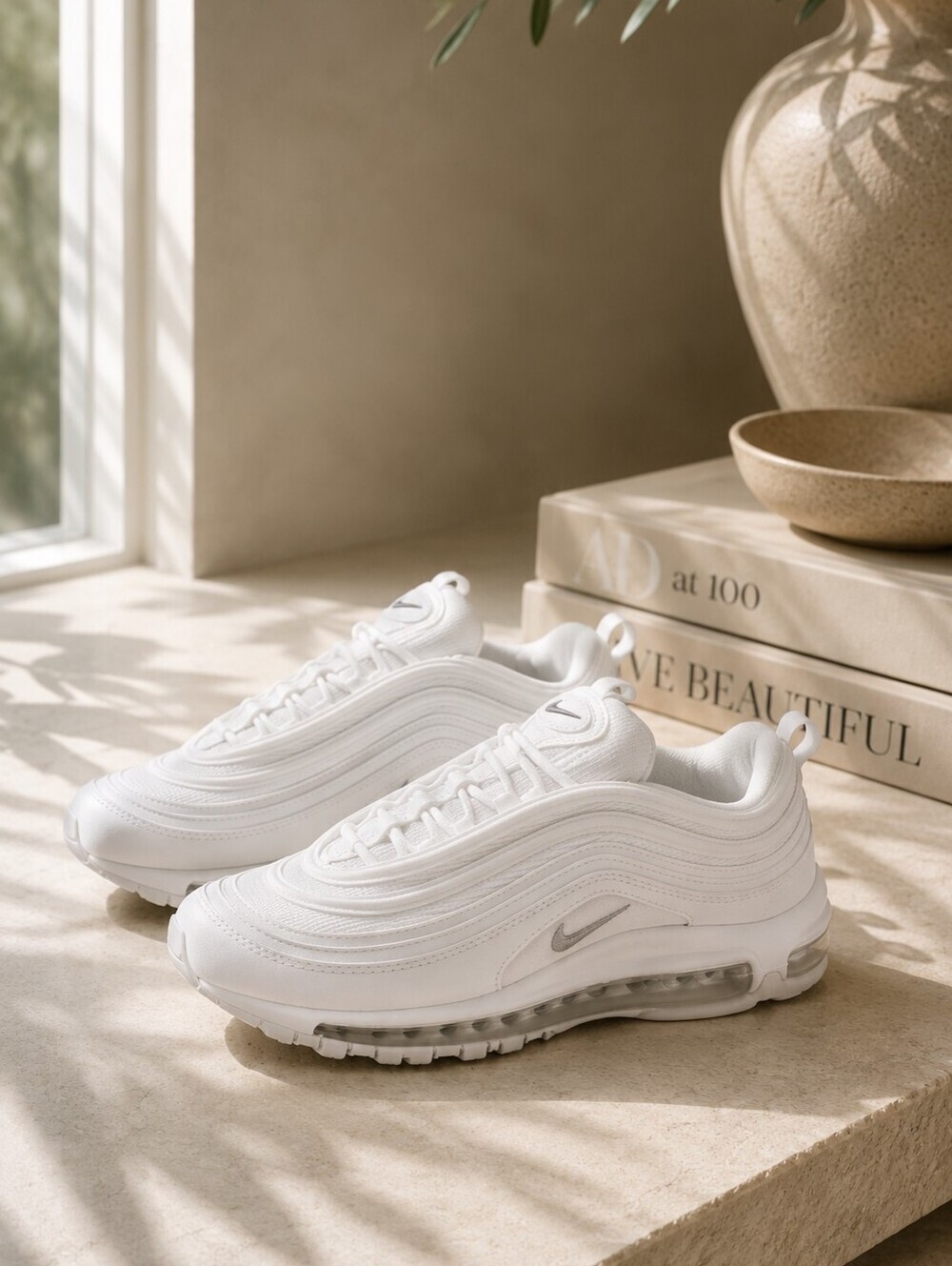 Nike Air Max 97 White Sneakers | Women's Size 8